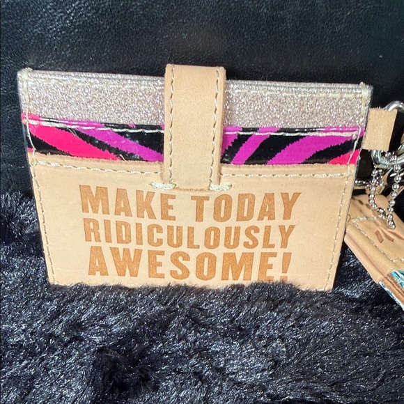 Consuela Beige Wristlet 3pc with Multicolor Card Holder - Picture 2 of 5